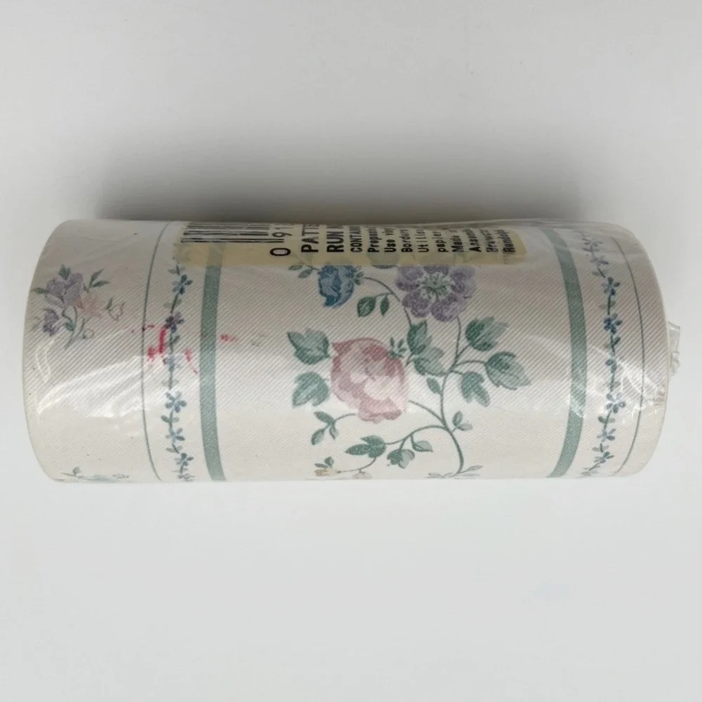 Brewster Wallcovering Pre-Pasted Vinyl Floral Wallpaper Border 5yd Cottage VTG
